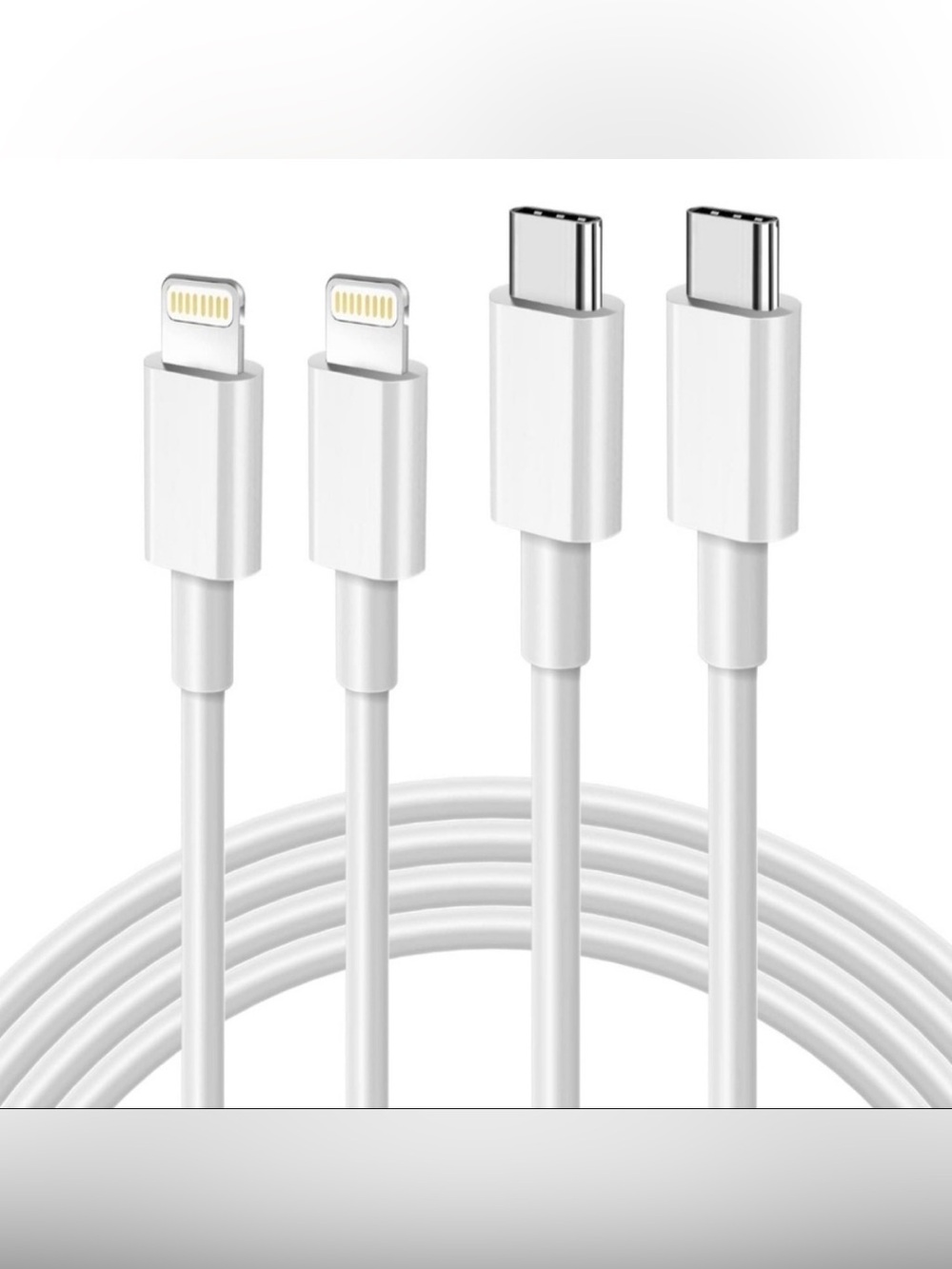 NIB 6FT-USB-C to Lightning Cable With LIGHTENING FAST POWER ADAPTER BLOCK - Picture 2 of 3